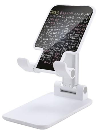 VstaDank Supporto per telefono cellulare con formula matematica per scrivania, regolabile, pieghevole, per smartphone e tablet da 4-13 pollici, accessori da scrivania da viaggio e ufficio, stile