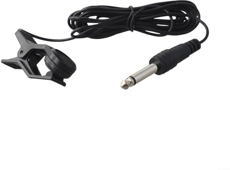 Posheliox Saxophon Contact Mic Wire and Clip, Acoustic Guitar Pickup for Violine Erhu Guzheng Zither, Vibration Tuner Cable Attachment Set