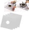 Reusable Gas Hob Protector Teflon Sheet Pack of 6, Hob Stove-top Burner Covers, Universal Heavy Duty Oven Liner, Non-Stick Foil, Lining Easy Clean, FDA-Approved, Silver by Romote