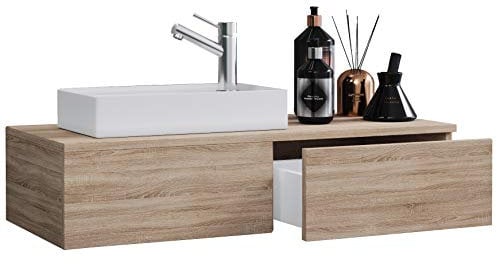 2-TLG Set | Waschplatz für Gäste WC | Gästebad | Waschtisch Toilette | Badmöbel Badezimmer Set - Gudas