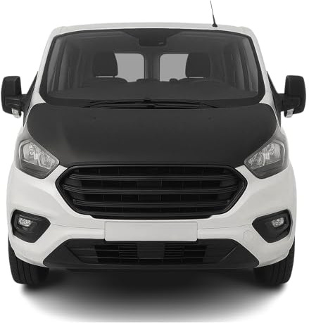 OMAC Haubenbra Steinschlagschutz kompatibel mit Ford Transit Tourneo Custom 2013-2018 Schwarz