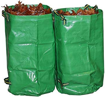 Gartensack 120 Liter / 270 Liter *** Selbständig stehende robuste Ausführung mit Polypropylen (PP)-Gewebe 260g/m2 *** (2 x 120 Liter)