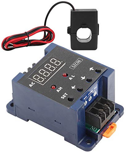 SZD06 Amperímetro de Corriente Digital de CA 0.3‑50A Rango de Medición Límite Superior Inferior Retardo de Alarma Detección de Relé AC110‑220V(50A)