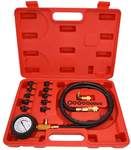 Oil Pressure Tester Kit, 0-140 PSI Engine Oil Pressure Tester Gauge Tool Kit for Cars ATVs Trucks Use.