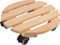 Metafranc 825220 Chariot pour Plantes Ø 300 mm – Charge maximale 60 kg – Plaque en pin – Naturel – Roues TPE avec 4 blocages/Rouleau d'intérieur/Aide au Transport des Plantes
