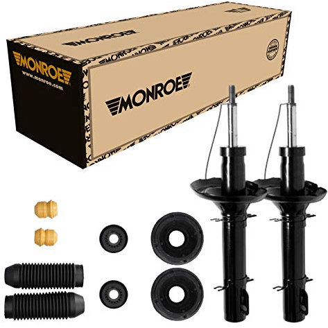 Monroe 2 Stoßdämpfer Vorne + Domlager und Staubschutz für VW Golf 4 1J1 1J5
