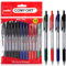 Cello Assorted Coloured Ballpoint Pens - Premium Retractable Biro Pens with Ergonomic Grip, Medium Point 1.0mm, Pack of 12 - Ideal for Office, School & Home Writing Multicolour pens