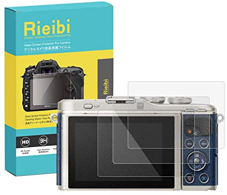 Rieibi (3 Packs) Screen Protector for Olympus Pen E-PL9 PL PL7 P5 Pen-F Digital Camera, 0.33mm 9H Hardness Tempered Glass Film for Olympus Pen F Anti-Fingerprint Anti-Scratch Ultra-Clear