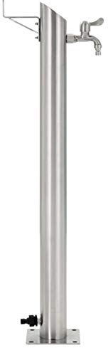 Gecheer Garten Wassersäule, Wasserzapfsäule für Garten, Freistehende Wassersäule mit Wasserhahn, Wasserzapfstelle Brunnen Wasserzapfsäule, Rund 95 cm