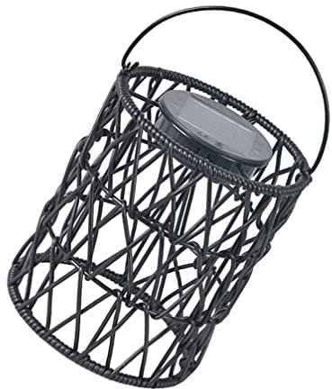 OSALADI Hängende Solarlaterne Aus Rattan Für Außenbereich Wasserfeste Solar-gartenleuchte Mit Griff Für Garten Und Veranda
