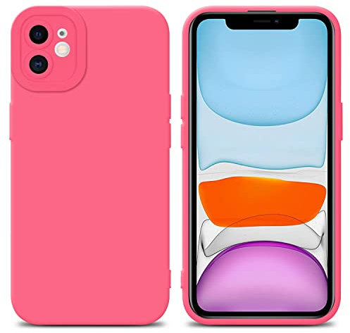 Cadorabo Hülle kompatibel mit Apple iPhone 11 Schutzhülle TPU Silikon Case Liquid Design mit Kameraschutz Slim Kratzfest Weiche Gummi mit Rundumschutz Case Hülle für iPhone 11 in Rot