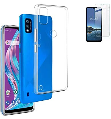Todobarato24h Funda Compatible con ZTE Blade A51 4G Transparente TPU Lisa Silicona Gel + Protector