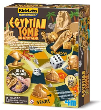 KidzLabs | Egyptian Tomb Dig & Play | Science & Exploration Kit | Dig for Treasure | Kids 5+