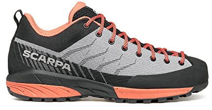 Scarpa W Mescalito Planet Grau-Rot - Atmungsaktiver Leichter Damen Zustiegsschuh, Größe EU 40.5 - Farbe LightGray - Cora