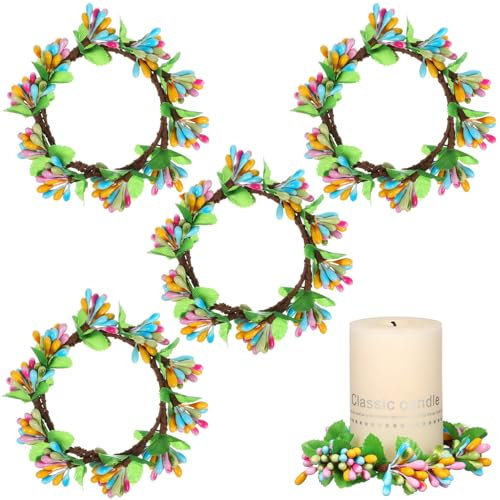 Cabilock 4 Stück Osterkranz Frühlingsgirlande Hängende Ornamente Farben Künstliche Girlande Girlanden Für Dekoration Miniaturkranz Rosa Wanddekoration Party Weiß