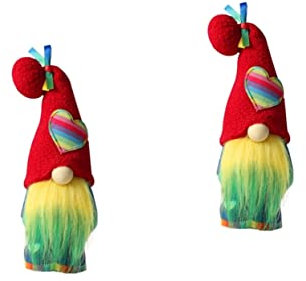 Amosfun 2st Gesichtslose Puppe Dänemark Norwegen Gnom GNOME Figur Homosexueller Lesbischer Gnom Skandinavisch Ausgestopfte Zwerge Nordisches GNOME Dekorationen Liebe Stoff Schweden