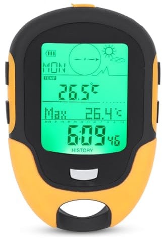Leapiture FR500 Outdoor Multifunktionaler Auto-Höhenmesser, Barometer, Thermometer, Hygrometer, Kompass, Digitaler Höhenmesser Mit Mehreren Funktionen, Tragbarer Wander-Höhenmesser