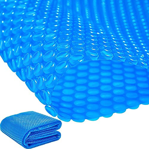 TsoLay Couverture de Piscine Solaire Film d'isolation à Bulles PE Couverture chauffante de Piscine Piscines Hors Sol Tapis de Protection Contre la poussière pour piscines à Cadre