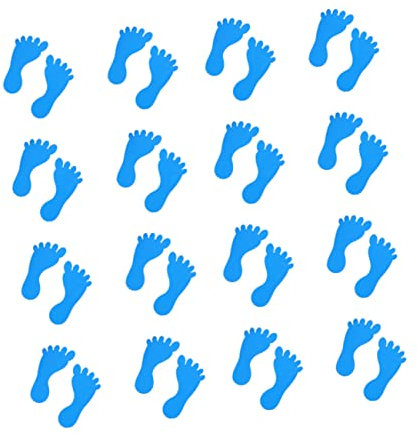 OATIPHO 20 Paar Fußabdruck Aufkleber Für Den Boden Im Klassenzimmer Badezimmerbodenaufkleber Schritte Bodenaufkleber Blaue Aufkleber Badezimmerzubehör Boden Aufkleber Kind