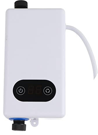 Mini Electric Tankless Instant Hot Water Heater, 3400W Under Sink Water Heater with Memory Function Frequency Conversion Constant Temperature Water Heater for Kitchen Bathroom Wash