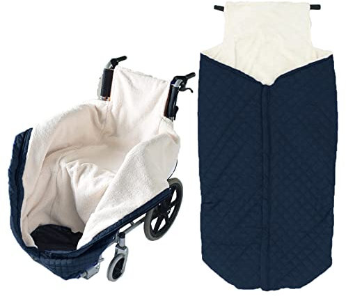 TEMKIN Winter-Rollstuhldecke, warmer Fußsack, Innenfutter aus Kunstfell, winddichte Slip-On-Tasche, Unterkörper-Wärmesack, universelle Wickeldecke, Grau