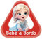 Aufkleber Baby an Bord aus selbstklebender Vinylfolie (Elsa Frozen 1)