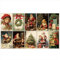 GIVBRO Weihnachten Postkarten Grußkarten Vintage Winter Weihnachten Weihnachtsmann Antik Postkarten Set 10 Stück