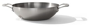 Made In Cookware - 10 Stainless Steel Kadai Pan - 5 Ply Stainless Clad - Professional Cookware Italy - Induction Compatible