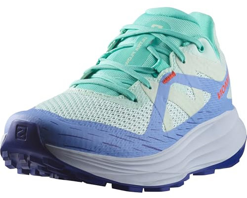 Salomon Damen Ultra Flow Traillaufschuhe für Damen, Bay/Hortensien/Cherry Tomato, 42 EU