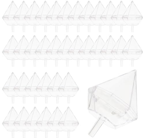 Zerodeko Da 80 Pezzi Coppa Fiore Trasparente Arredamento Coperture Di Cioccolato Tazze Di Cioccolato Trasparente Fai Da Te Porta Bouquet Da Sposa Plastica Mazzo Forniture Floreali