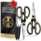 Deer & Oak Premium Heavy-Duty Kitchen Scissors, 2X Meat & Pizza Scissors Multipurpose Dishwasher-Safe Kitchen Shears UK