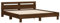 vidaXL Bettgestell, Bettrahmen mit Lattenrost, Bett Gästebett mit Kopfteil LED-Beleuchtung, Doppelbett Schlafzimmerbett Schlafzimmermöbel, Braun Eiche-Optik 160x200cm