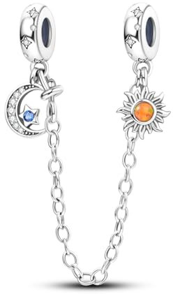 Parmuz 925 Sterling Silber Sicherheitsketten Anhänger Clip-Charm-Perlen für Armband Love Butterfly Evil Eye Stopper Spacer Charm für Frau Schmuck Geschenk