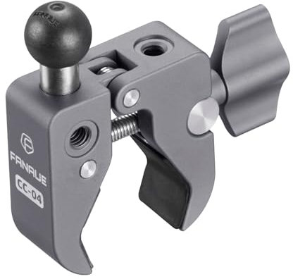 FANAUE Porta telefono per moto con base di montaggio a sfera da 17 mm Campo di serraggio 13-52 mm, adatto per manubri di moto e bicicletta