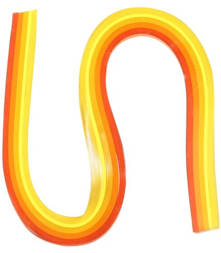 PATIKIL 540 x 10 mm Quilling Papierstreifen Papier Quilling, 120 Stück Origami Fröbelstern Papierstreifen Streifen Set für Kunst, DIY, Handarbeit, Weihnachten, Farbverlauf Gelb