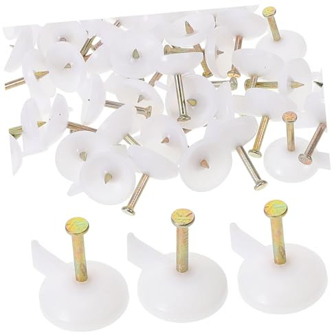 Hoement 100Pièces Clous à Maçonnerie pour Fixation Murale Punaises Métalliques pour Rideaux et Portes Clous Ciment pour Murs Briques Outils de Bricolage Pratiques