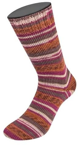 LANA GROSSA Meilenweit 100 Merino extrafine | Hochwertiges Sockengarn, waschmaschinenfest | Handstrickgarn aus 75% Schurwolle & 25% Polyamid | 100g Wolle, Stricken & Häkeln | 420m Garn FB4468