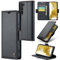 Rerzoiro Handyhülle für Samsung Galaxy S22 Hülle, Premium PU Leder Klapphülle RFID Schutzhülle Magnet Kartenfach Standfunktion Flip Wallet Tasche Case Kompatibel Samsung S22, Schwarz