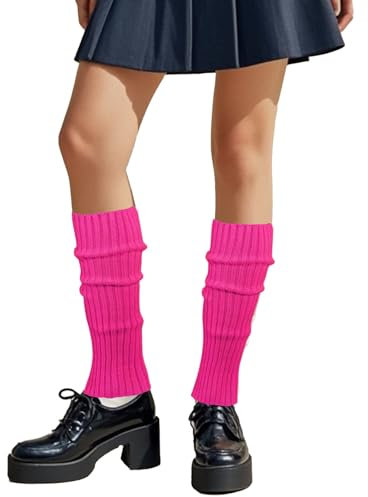 XDGBGFN Jambières pour femme - En tricot élastique - Jambières d'hiver pour femme, Rose, taille unique