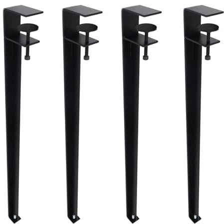 Adjustable Clamp on Coffee Table Workbench Legs Easy Fit F Shaped Legs No Drill Required Schwarz 40cm