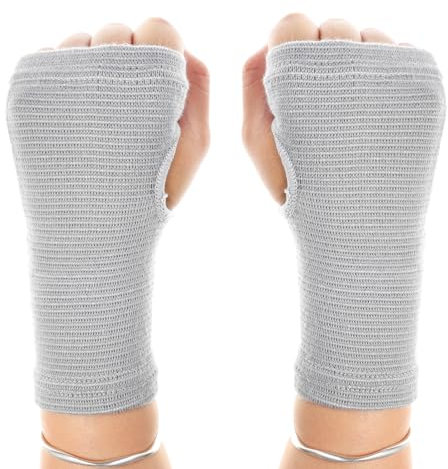 HJZHII Lot de 2 paires de manchons de soutien de poignet élastiques pour canal carpien - Manchons de compression respirants pour homme et femme - Pour fitness, sport, conduite, cyclisme - Gris