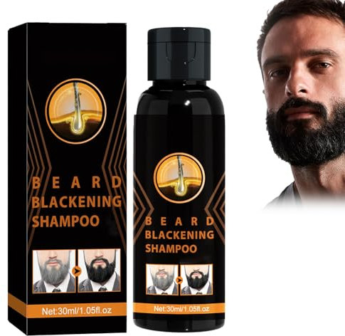 Rostblant Champú oscurecedor de barba, champú natural para teñir el pelo, champú instantáneo para teñir el pelo, limpiador de barba