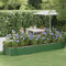 IKAYAA Jardinera Alta Exterior Arriate Rectangular Macetas Exterior Jardinera Metal para Cultivo de Plantas en Exterior Patio Terraza Verde 322 x 100 x 36 cm