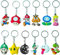 RXSPOYLY 24 Pezzi Portachiavi Bambini, Portachiavi Anime, Portachiavi Personalizzato, Cartone Animato Portachiavi, Portachiavi Carino per Ragazzi e Ragazze
