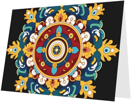 PHAYAH 10 Blatt Lotus Pusteblume Urlaubskarten rosa Umschlag geeignet als Hochzeitstag und Party Einladungskarten