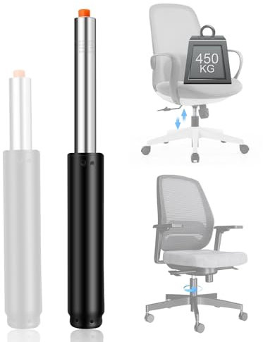 KUOFANY Pistone Sedia Ufficio 1000 libbre (450KG), Ammortizzatore di pistone a gas per sedie girevoli, Sostituzione del Cilindro Della Sedia Ufficio, pistone sedia gaming