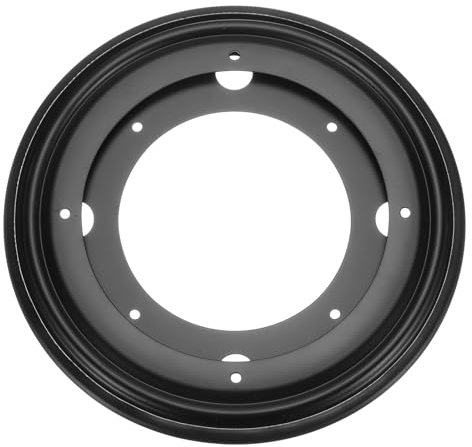 sourcing map 8 Inch Rotating Bearing Plate, Swivel Plate Stand Lazy Susan Hardware Round Turntable Base Tray for Table Serving Tray Revolving Shelve, Black