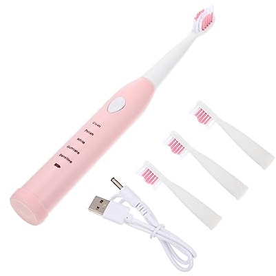 Elektrische Zahnbürste für Junge Mädchen, USB Ladefunktion, Weiche Borsten | ABS Material, Cartoon Design, Ersatzkopf, Sanfte Pflege für Empfindliches Zahnfleisch, Zuhause