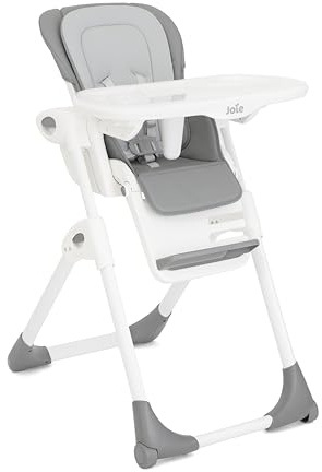 Joie Mimzy Recline Hochstuhl – Höhenverstellbarer Babyhochstuhl mit Liegefunktion, verstellbarer Rückenlehne, abnehmbarem Tablett & klappbarem Design (ARCTIC)