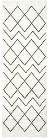 vidaXL Küchen Teppich Weiß 180 x 60 cm Samt
